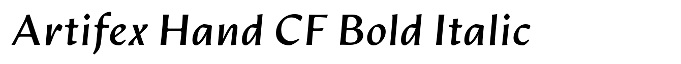 Artifex Hand CF Bold Italic